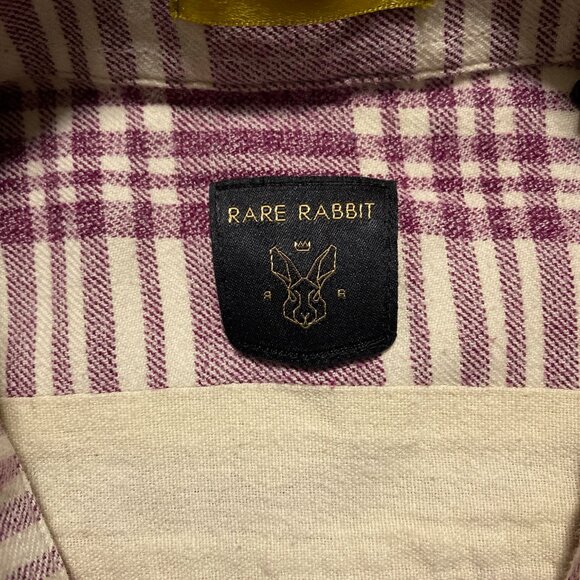 Men’s Rare Rabbit Venus “Pink” Flannel Maroon Small - Picture 4 of 6